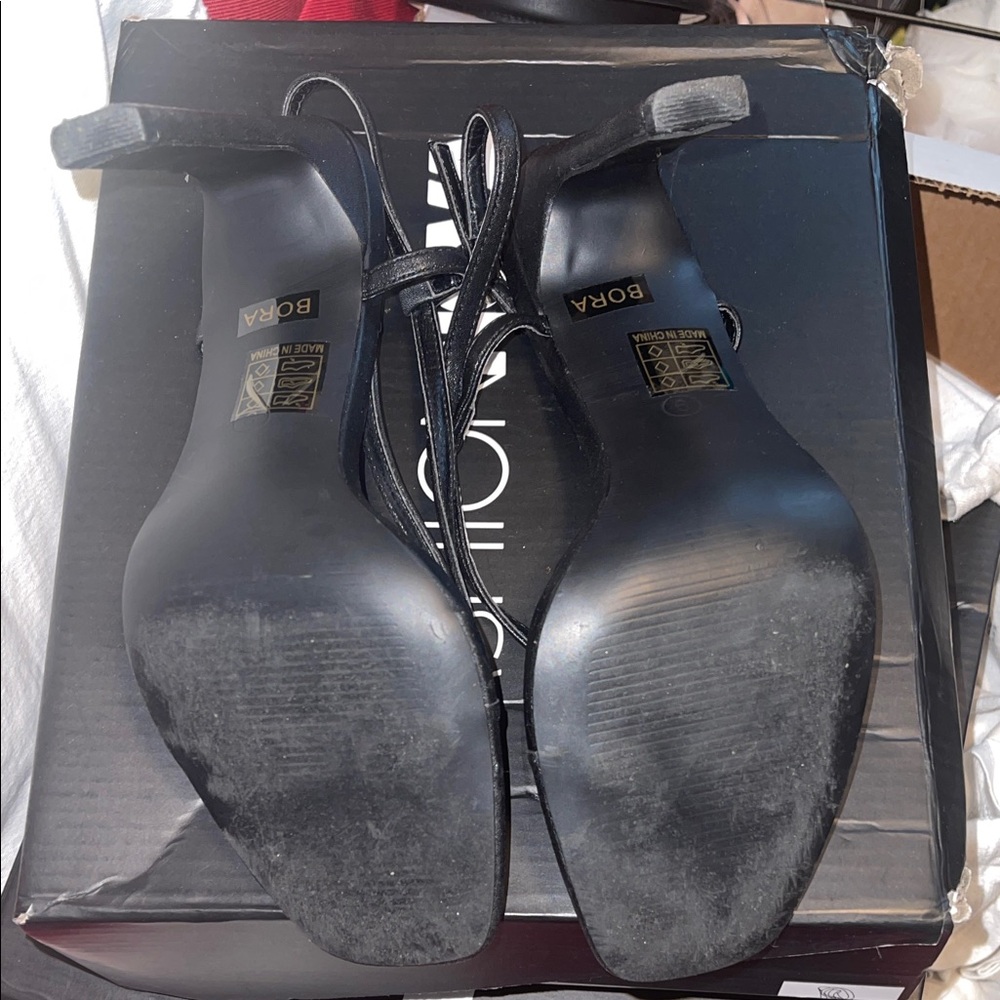 Fashion Nova Black Strappy Heels - Picture 4 of 5